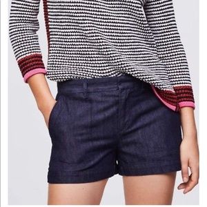 New Loft Dark Denim Shorts. Size 29/8